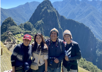 OPA's summer intern and her family in Peru