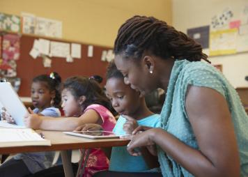 Teacher and students learning