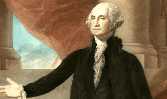 Retrato en color de George Washington