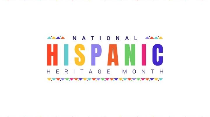 colorful graphic saying National Hispanic Heritage Month  