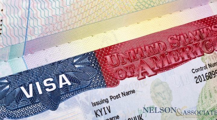 foto a color de un documento de visa