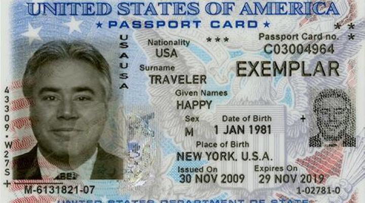 Image of a fake green card showing the A number